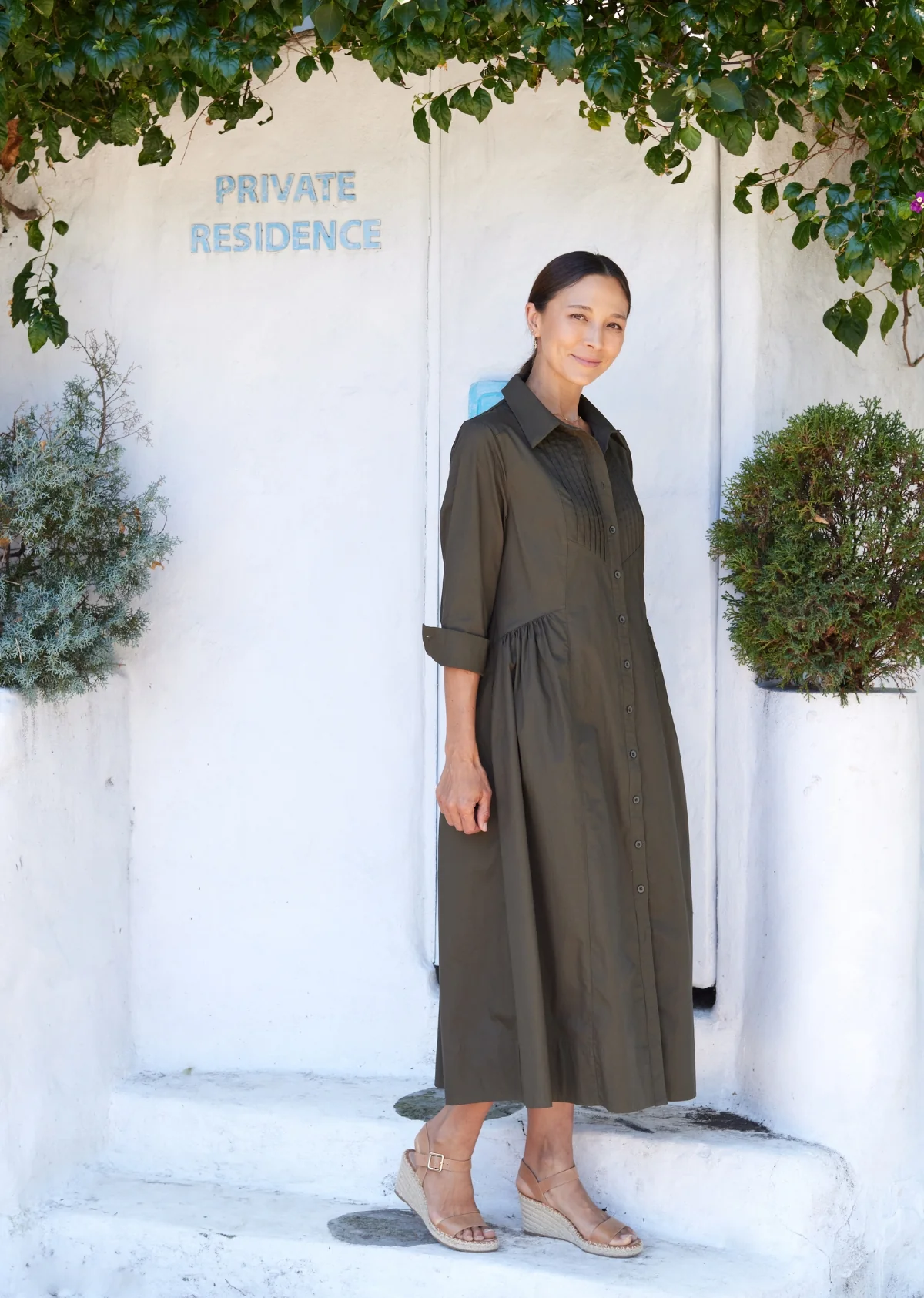SUSIE SHIRTDRESS - KHAKI - Image 7